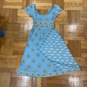 Vintage Emilio Pucci Baby Blue Print Dress